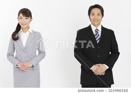 穿西裝的女商人和商人 103466588