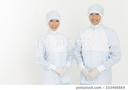 穿防護服的男女 103466669