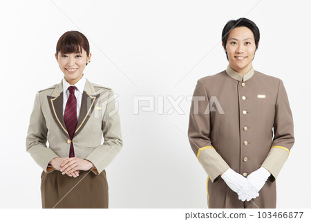 Portrait of men and women in uniform Portrait of men and women in uniform 103466877