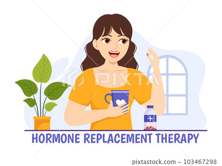 HRT or Hormone Replacement Therapy Acronym Vector Illustration with Treatment and Hormone Medication in Healthcare Cartoon Hand Drawn Templates HRT or Hormone Replacement Therapy Acronym Vector Illustration with Treatment and Hormone Medication in Healthcare Cartoon Hand Drawn Templates 103467298
