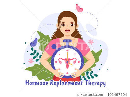 HRT or Hormone Replacement Therapy Acronym Vector Illustration with Treatment and Hormone Medication in Healthcare Cartoon Hand Drawn Templates HRT or Hormone Replacement Therapy Acronym Vector Illustration with Treatment and Hormone Medication in Healthcare Cartoon Hand Drawn Templates 103467304