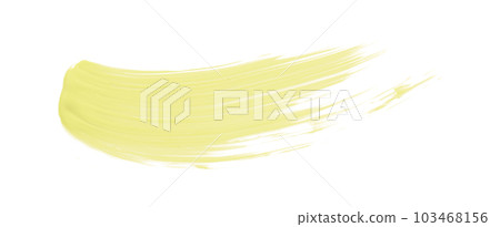 Yellow brush isolated on white background. Light yellow color. Yellow brush isolated on white background. Light yellow color. 103468156