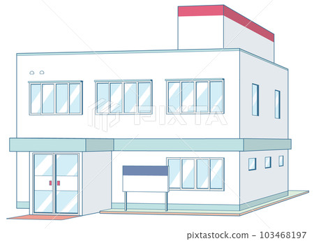 醫院/診所風格建築的插圖 醫院/診所風格建築的插圖 103468197