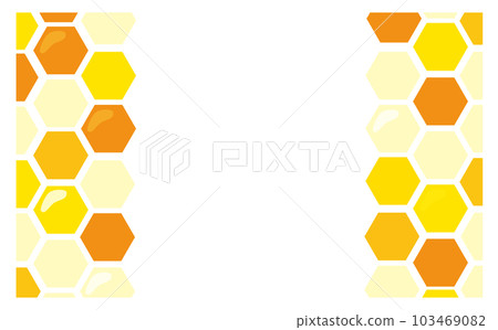 蜂窩狀左右背景框素材圖 103469082