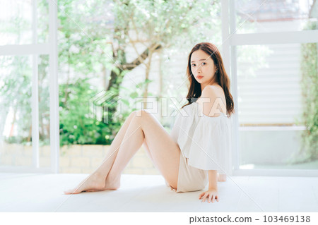 Young women's skin care, beauty, hair removal, diet image 103469138