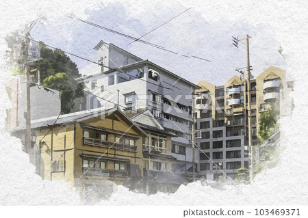 Watercolor style Takeo Onsen Hotel Shunkeiya Takeo City, Saga Prefecture 103469371