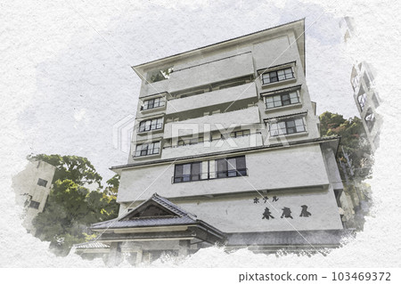 Watercolor style Takeo Onsen Hotel Shunkeiya Takeo City, Saga Prefecture Watercolor style Takeo Onsen Hotel Shunkeiya Takeo City, Saga Prefecture 103469372
