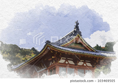 水彩風格的武雄溫泉公共浴室Romon(佐賀縣武雄市) 水彩風格的武雄溫泉公共浴室Romon(佐賀縣武雄市) 103469505