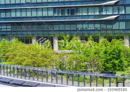 Osaka Station City View of the Grand Front Osaka South Building Terrace Garden from the Peaceful Garden 103469580