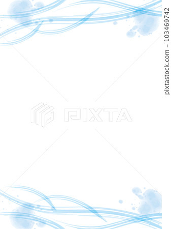 Watercolor Japanese style frame _ vertical Watercolor Japanese style frame _ vertical 103469742