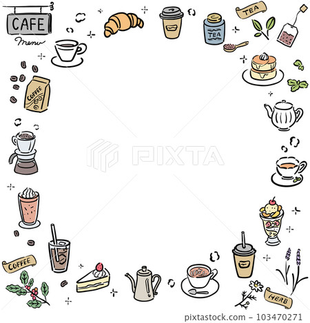 Cafe menu frame color square Cafe menu frame color square 103470271