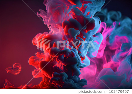Abstract background. color paint splash isolated black background, Splash of paint. Generative AI 103470407