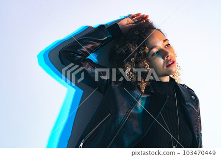 Fashion portrait of a foreign woman 103470449