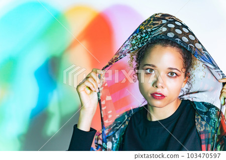 Fashion portrait of a foreign woman 103470597