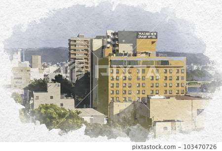 Watercolor style Okazaki New Grand Hotel Okazaki City, Aichi Prefecture Watercolor style Okazaki New Grand Hotel Okazaki City, Aichi Prefecture 103470726