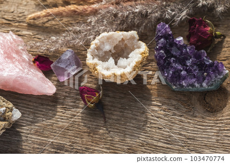 Gemstones for esoteric spiritual practice set up 103470774
