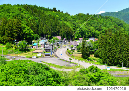 Overlooking the area around the site of Sekikawa Sekisho (Myoko City, Niigata Prefecture) [May 2023] 103470916