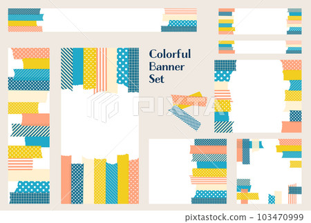 橫幅設置_遮蔽膠帶_彩色 103470999