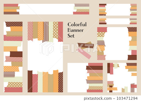 橫幅 set_masking tape_brown 橫幅 set_masking tape_brown 103471294