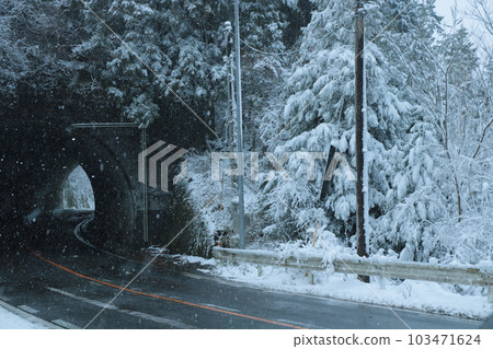 雪景和隧道 103471624