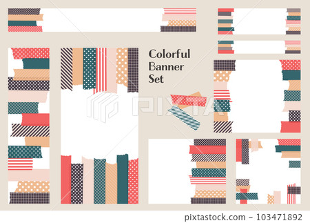 Banner set_masking tape_modern 103471892