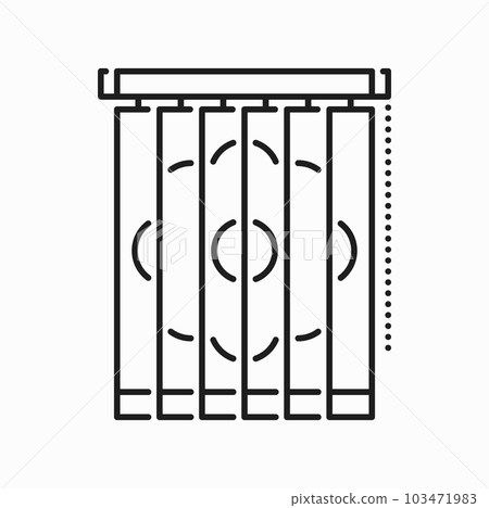 Japanese jalousie window curtains, multifacture blinds isolated outline icon. Vector bamboo curtains shade, sunblind windowblinds Japanese jalousie window curtains, multifacture blinds isolated outline icon. Vector bamboo curtains shade, sunblind windowblinds 103471983