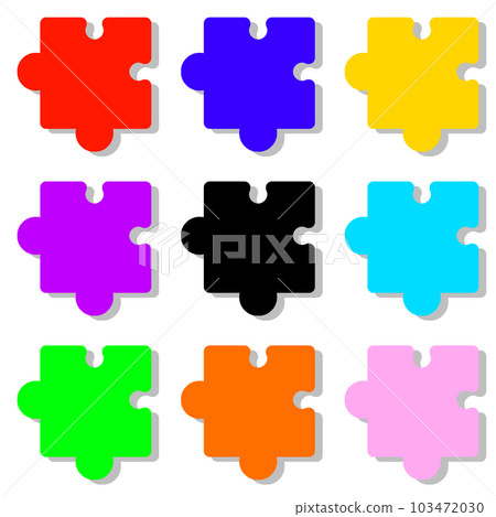 Puzzle tag and shadow set of 9 103472030