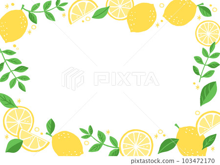檸檬插圖的框架 檸檬插圖的框架 103472170