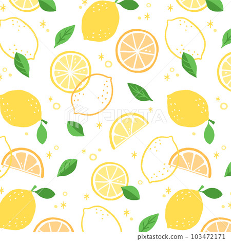 檸檬插畫圖案 103472171