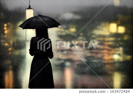 人工智能生成的圖像/人物/雨景後視圖 2 人工智能生成的圖像/人物/雨景後視圖 2 103472484