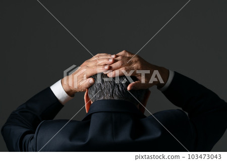 Senior man worried about his back 103473043