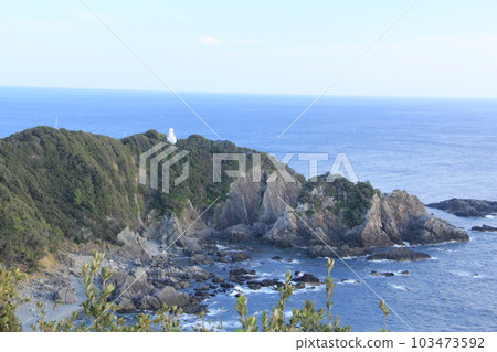 Kanozaki Lighthouse and the Pacific Ocean in Kochi Prefecture 103473592