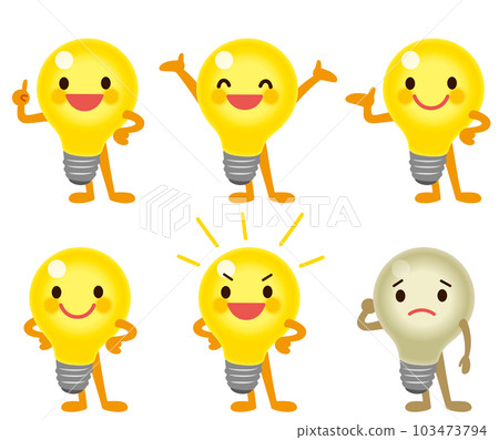 Light bulb character Electricity Power saving Energy saving 103473794