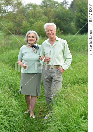 Happy senior couple in love. Park outdoors. Happy senior couple in love. Park outdoors. 103473827