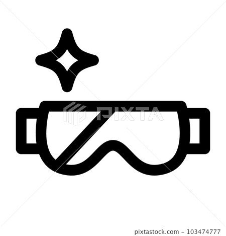 代表科學、護目鏡的線條樣式圖標 代表科學、護目鏡的線條樣式圖標 103474777