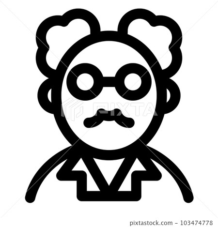 代表科學、科學家和醫生的線條樣式圖標 代表科學、科學家和醫生的線條樣式圖標 103474778