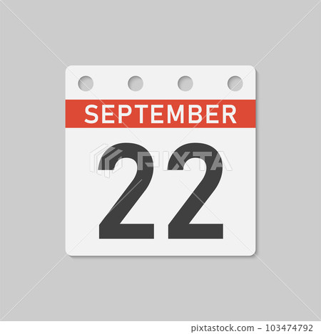 Icon page calendar day - 22 September Icon page calendar day - 22 September 103474792