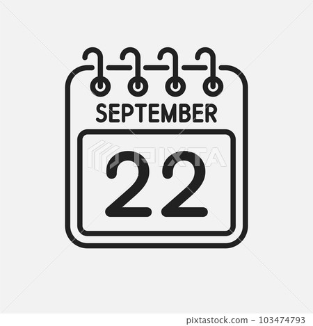 Icon page calendar day - 22 September Icon page calendar day - 22 September 103474793