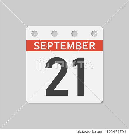 Icon page calendar day - 21 September Icon page calendar day - 21 September 103474794