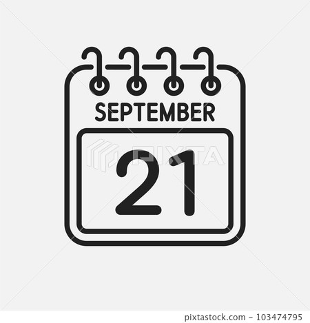 Icon page calendar day - 21 September Icon page calendar day - 21 September 103474795