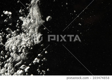 Underwater air bubbles black background 103474858