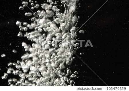 Underwater air bubbles black background 103474859