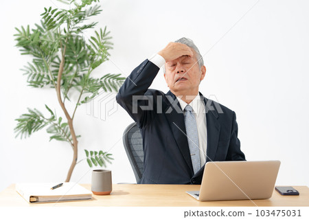 Business senior man eyestrain 103475031
