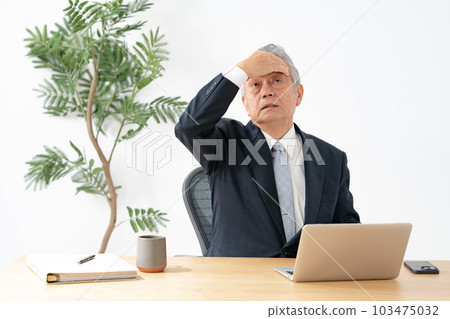 Business senior man eyestrain 103475032