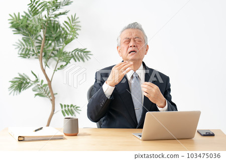 Business senior man eyestrain 103475036