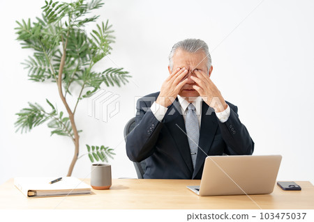 Business senior man eyestrain 103475037