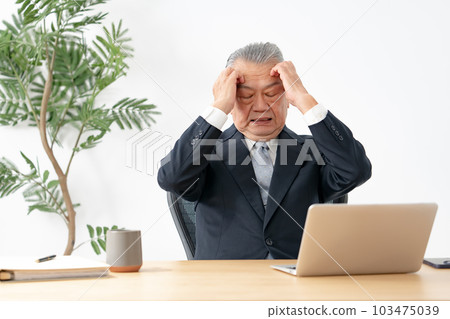 Business senior man eyestrain 103475039