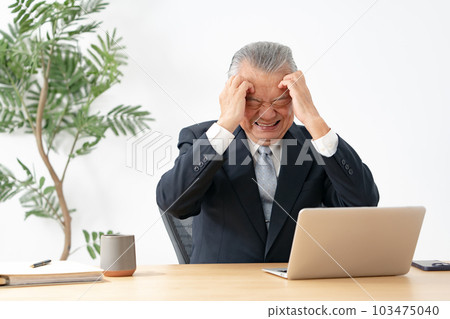 Business senior man eyestrain 103475040
