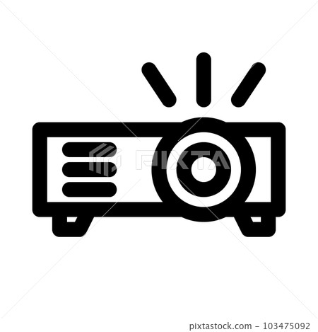 Line style icons representing devices, projectors 103475092