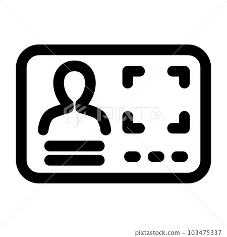 Line style icons representing biometrics, identity 103475337